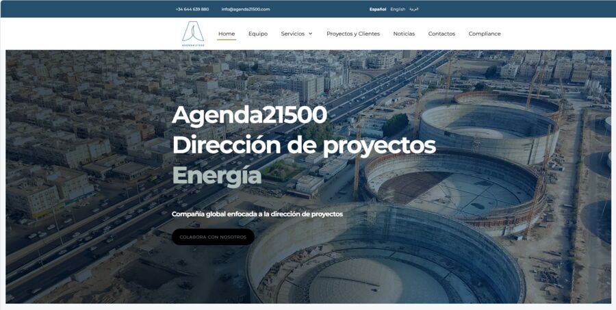 Captura de la web de Agenda 21500