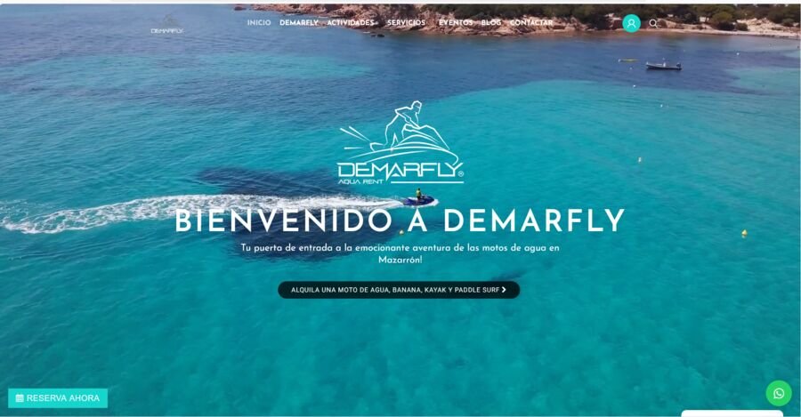 Captura de la web de Demarfly