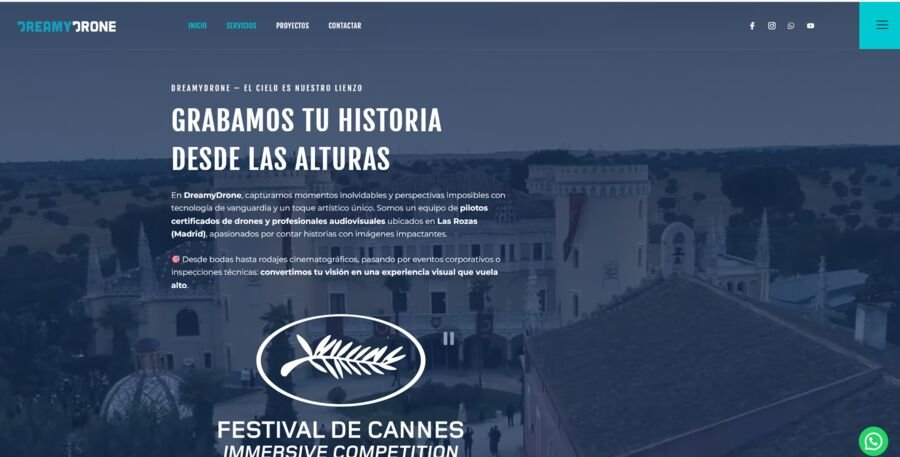 Captura de la web de Dreamy Drone