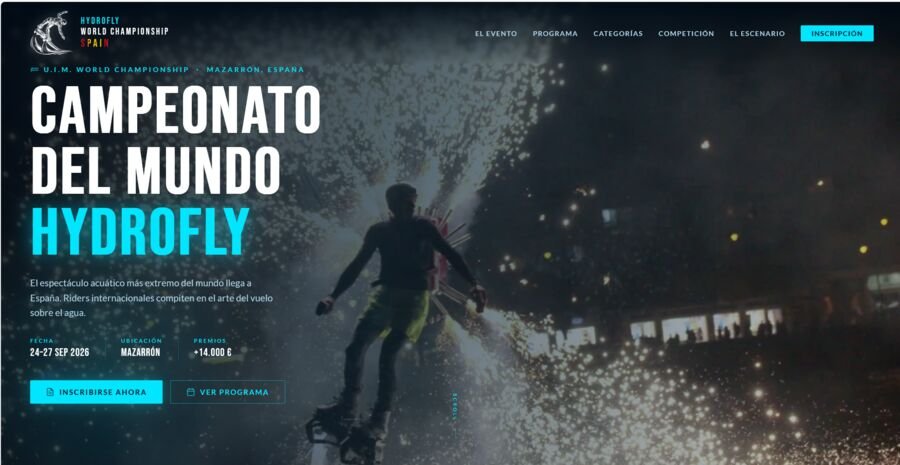 Captura de la web de World Championship HydroFly