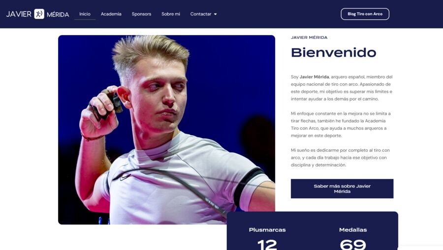 Captura de la web de Javier Mérida