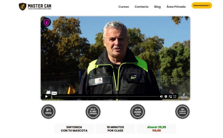Captura de la web de Master CAN