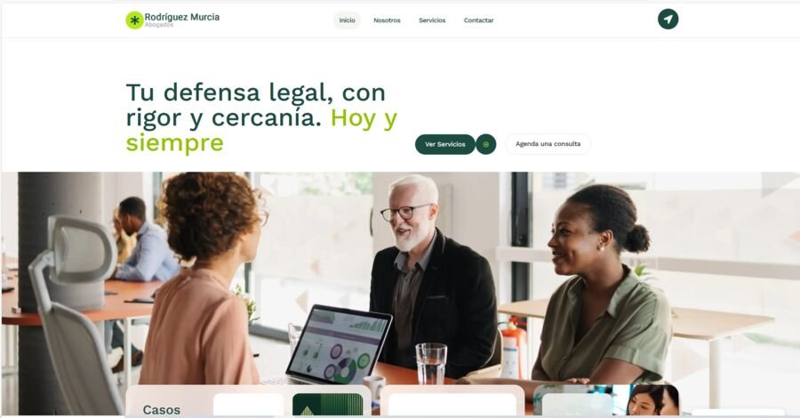 Captura de la web de Rodríguez Murcia Abogados